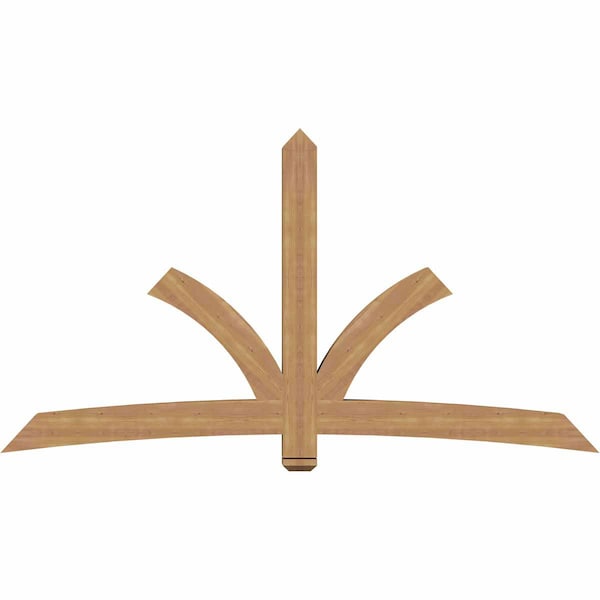 Ekena Millwork Davenport Timber Gable Bracket, Western Red Cedar, 96"W x 52"H x 5 1/2"D x 5 1/2"F, 13/12 Pitch GBW096X52X0606DAV00SWR - main